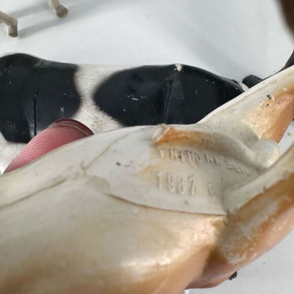 Vintage 1980s IMPERIAL Horse Dark Brown Cows Bull Figures Group of 6 Barn Animal - Picture 15 of 16